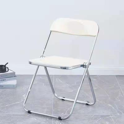 China Acrylic Outdoor Garden Metal Plastic Folding Chair Without Foldable Frame Arms for sale