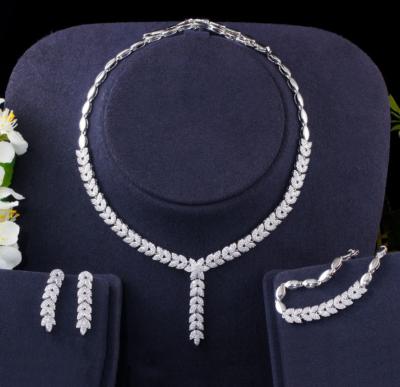 China Wholesale 2021New Romantic Zircon Jewelry Set Bridal Wedding Party For Woman Jewelry Sets for sale