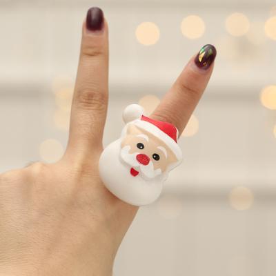 China Christmas 2021 Luminous Glowing Ring Children Toy Finger Light Toy Santa Claus Snowman Led Gift For Xmas TRENDY new come for sale