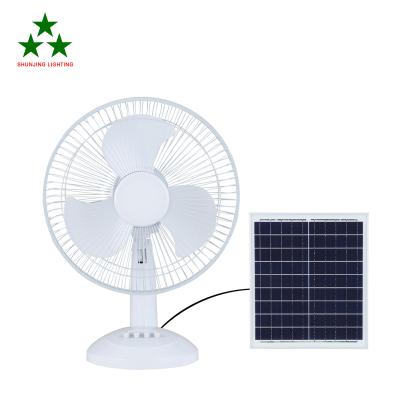 China 12 Inch 15W 25W 16 Inch Solar Fan with Portable Fan Rechargeable Solar Power Solar Tabletop Fan Solar Powered Fans for sale