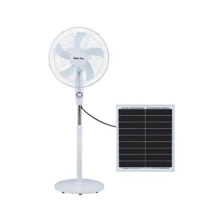 China With Cheap Price Stand Rechargeable 16 Inch Remote Control Solar Fan AC DC Fan Solar Powered Solar Fan With Solar Panel And LED Light for sale