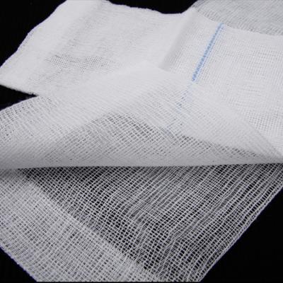 China Medical Unsterilized 100% Cotton Gauze Swabs With Blue X-Ray Detectable for sale