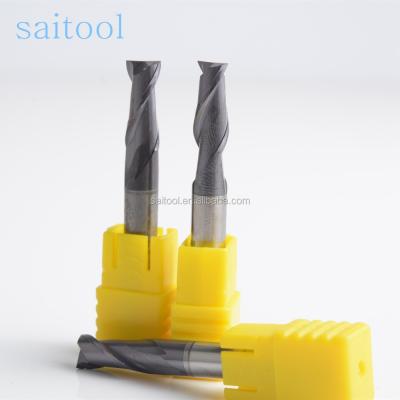 中国 CNC Process Two Flutes Square Carbide End Mill For Cutting High Hardness Metal Material 販売のため