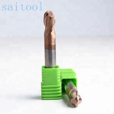 中国 High Speed ​​CNC Process Cutting Router Bit Two Flutes Ball Nose Bit Used Carbide End Mill Cutter 販売のため