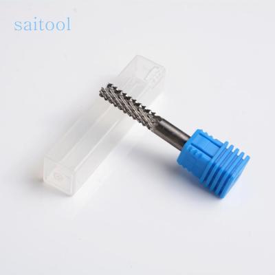 China CNC Process Saitool PCB Gong Router Bit For PCB And Carbon Particle Board for sale