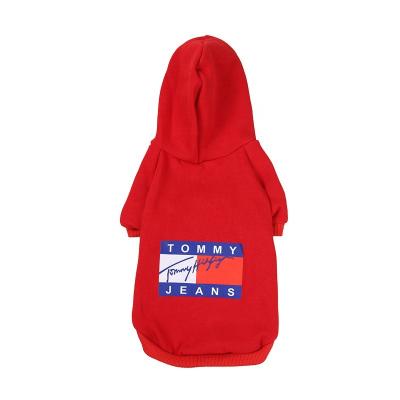 China Sustainable 100 % Cotton Warm Keep For Dogs Hoodie Designed Letter Printing Overall Outdoor Winter Running for sale