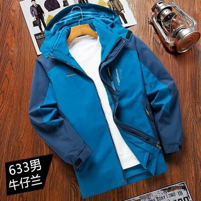 China Sustainable Detachable Two-Pieces Outdoor Climbing Wear Winter Waterproof Jacket For Man for sale