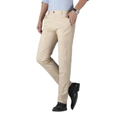 China QUICK DRY cotton twill pant flat-front wrinkle-resistant stylish breeches that offers classic style business casual trousers for men for sale