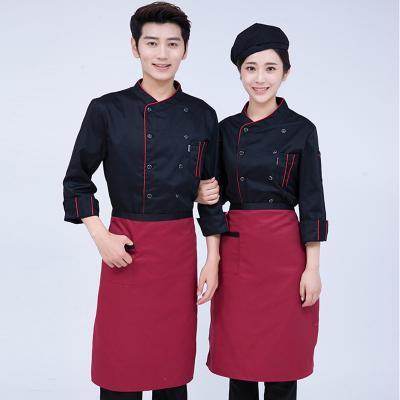 China Custom Hotel Waiters Uniform Black Restaurant Cheap Waiter Uniform White Chef Uniform for sale