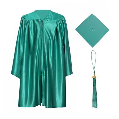 China Shiny School Kids Graduation Gown Polyester Graduation Dress for sale