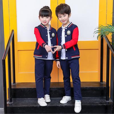 China School OEM Service Winter Spring School Uniforms For Primary School 2 Pieces Long Sleeve School Uniform for sale