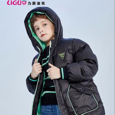 China Factory Direct New Fashion Brand Fashion Trend Viable Winter Cool Casual Boys Down Coat Hooded Dust Coat for sale