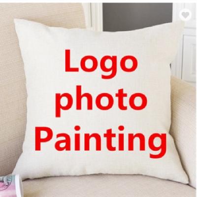 China Newest Sustainable Cotton Canvas Design Decorative Custom Logo Photo Blank Throw Pillow Digital Printing Cover for sale