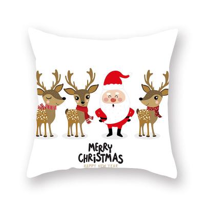 China Viable Hot Sale Christmas Decoration Polyester Pillow Case Christmas Ornaments Merry Christmas Decorations For Home Happy New Year for sale