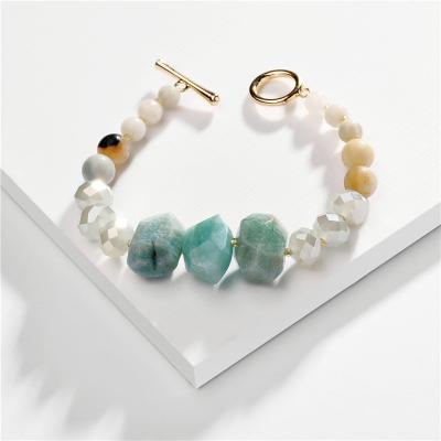 China FASHIONABLE Wholesale Natural Stone Amazon Handmade Stone Bracelet for Women for sale