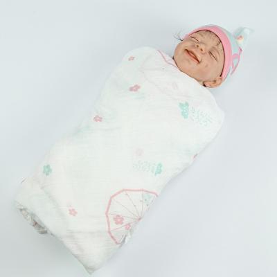 China Factory Direct Wholesale Baby Muslin Anti-static Wrap Bamboo Cotton Blanket Wrap Organic Blanket for sale