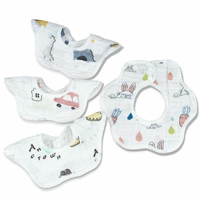 China BPA factory free wholesale customization organic baby bibs interesting and fashionable type baby flower bib for sale