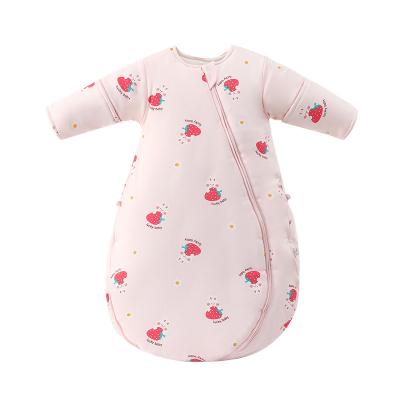 China Breathable Baby Sleeping Bag Sack With Sleeves Cotton Infant Organic Travel Quilted Blanket Portable Winter Warm Soft Wrap Bags Stroller for sale