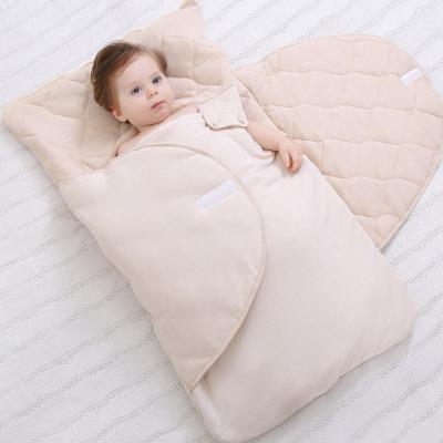 China Breathable Baby Sleeping Bags Knitted Solid Newborn Wrap Winter Cute Panda Villus Zipper Wrap Toddler To Sleep Bag Warm Infant Fashion for sale