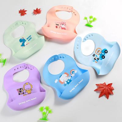 China Anti-Bacterial Easily Scrub Clean Silicone Baby Bibs Adjustable Fit Comfortable Soft Waterproof Bib Keeps Stains Off for Babies & Toddlers for sale