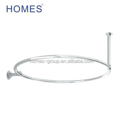 China 850mm Chrome Sustainable Traditional Double Support Circular Shower Curtain Rail for sale