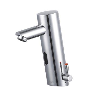 China Sense Faucets Bathroom Faucet Hands Sensor Free Automatic Basin Hot Cold Mixer Water Faucet for sale