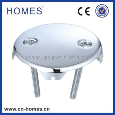 China Click Clark Push Button Drainer Two Hole Bathroom Floor Drain Fit Bath Overflow Cover for sale