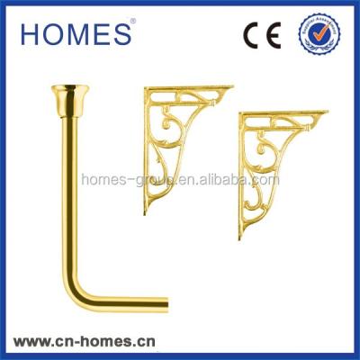 China Gold Plated Pipe Low Level Flush Pipe With Bracket - Gold Plated for sale