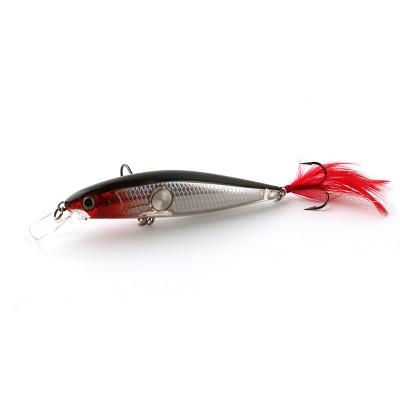 China ABS Plastic FJORD New Design 3d Laser Eyes Electronic Long Mount Laser Hard Plastic Minnow Fishing Lure With Round Metal Disc for sale