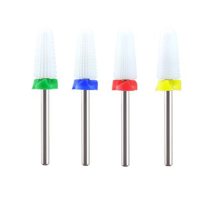 China 7.0mm Ceramic White Ceramic Volcano Bits (2 Way) Best Quality Stable Nail Desktop Nail Sale Ceramic Bits for sale