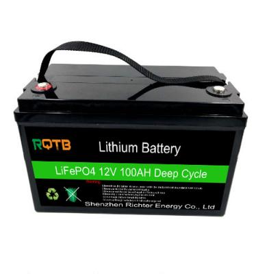 China Rechargeable Home Appliance Solar Battery 12v 100ah Deep Cycle Lithium Iron Phosphate Battery Pack for sale