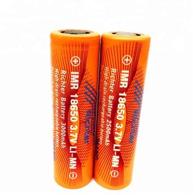 China Enough capacity lithium 18650 battery 3.7v 2500mah bateria 18650 Li ion rechargeable battery cell wholesale cheap price for sale