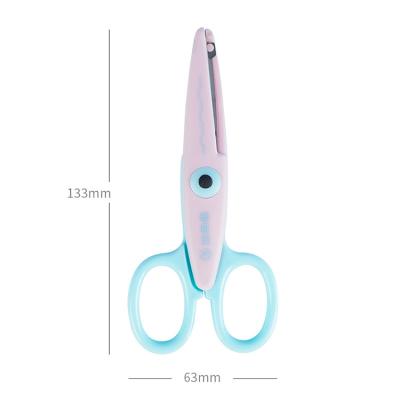 China OULE Amazon Design Business Guangdong Office Stationery Office Craft Ergonomic Hot Scissors 2pc for Cutting Lace Office Stationery Wholesaler for sale