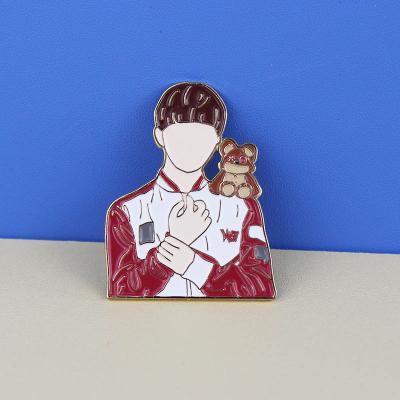 China Australian custom cute lapel cartoon soft metal anime badge hard enamel lapel badge anime soft metal pin badges for sale