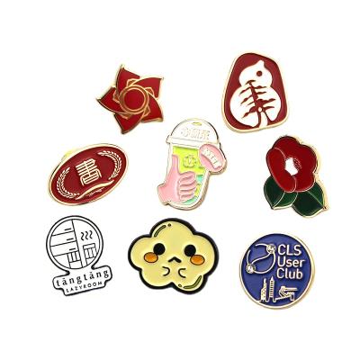 China Europe Chinese Suppliers Painting Cartoon Badge Holder Pin Round Metal Round Badges Zinc Alloy Baking Border for sale