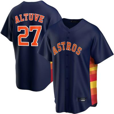 China Antibacterial Best Quality Customize Houston Embroidery Baseball Jerseys Sports Astro 27 Altuve 2 Bregman for sale