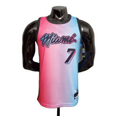 China MiamiJersey Breathable Heat Basketball 2021new Team Wear Adult Youth Basketball Uniforms for sale