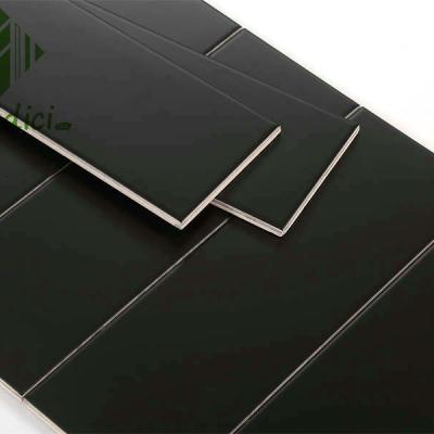 China Glazed Design Subway Tiles 4x12 Interior Wall Tiles Living Rooms Metallic Gray Flat Tile for sale