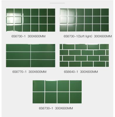 China Glazed Metallic Ceramic Tiles 300*600mm Wall Tiles With Black Or White Gap Line for sale