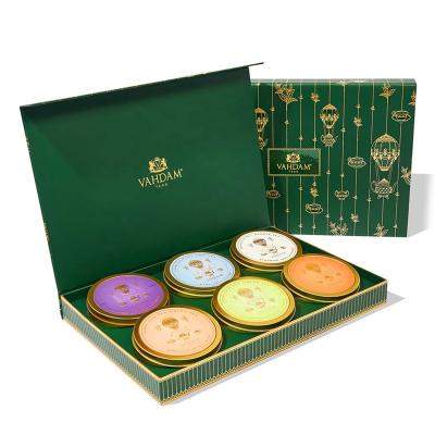 China Luxury Wholesale Custom Logo Magnetic Lid Paper Cardboard Packaging Tea Box for sale