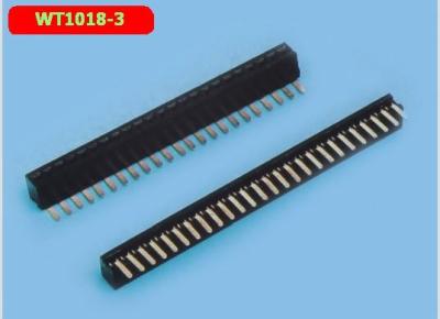 China Industrielle 1,27MM Einzelreihe Pin Header 40 PIN Gekrümmter Reihensitz WT1018-3A zu verkaufen