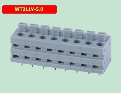 China WT211V-5.0 bloque de terminales de resorte de PCB, espaciado 5.0, ventas directas de fábrica en venta