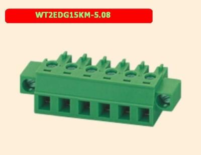 中国 WT2EDG15KM 5.08mm PCB端末ブロック グリーン 300v 8a PCBスクリュー端末ブロック 販売のため