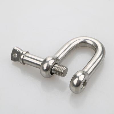 China Heavy Industry High Polished 304 Stainless Steel D Type European Shackles For Industry Mining for sale