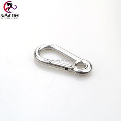 China Heavy industry factory wholesale a variety of stainless steel carabiner spring snap hooks with eye for sale