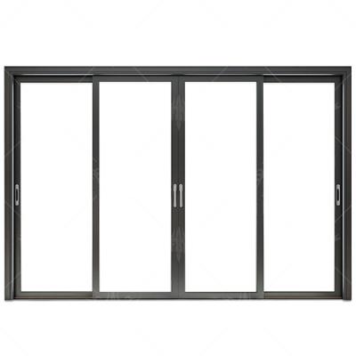 China Sound Insulation Aluminum glass sliding door system lowes sliding glass patio doors price for sale