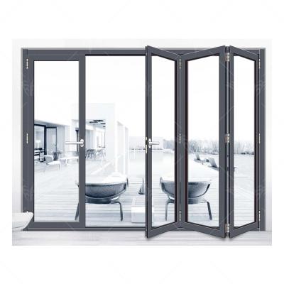 China Sound Insulation Aluminum accessories folding door bifold doors aluminium folding patio bi folding glass door for sale