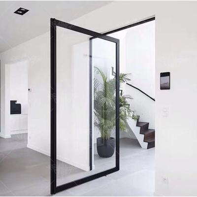 China Sound Insulation Modern style pivot door aluminum rotatable glass aluminum pivot door for sale