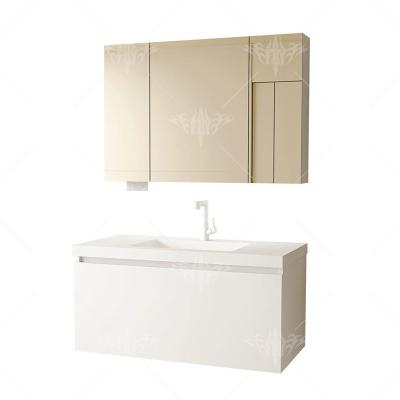 China Environmental Friendly Modern Style Vanities Luxury Bathroom Vanity Cabinet Bathroom Cabinet Basin Mirror Cabinet For Apartment for sale