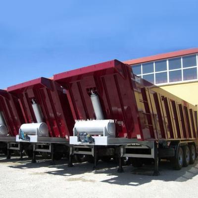 China Truck Trailer BERKLEY Made in China High Quality 3 Axle Hydraulic Cylinder Dump Tilting Rear Dump Trailer TruckTrailer for sale